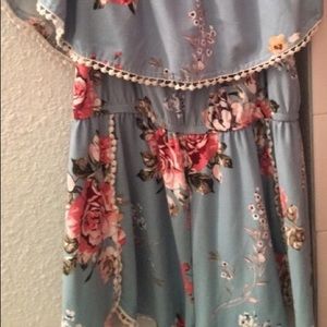 A cute off the shoulder romper